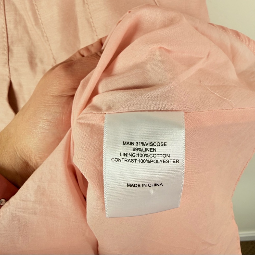 Aje. Dusk Knot Puff Sleeve Mini Dress in Blush - Picture 10 of 10